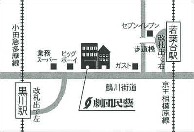 劇団民藝稽古場のアクセスマップ